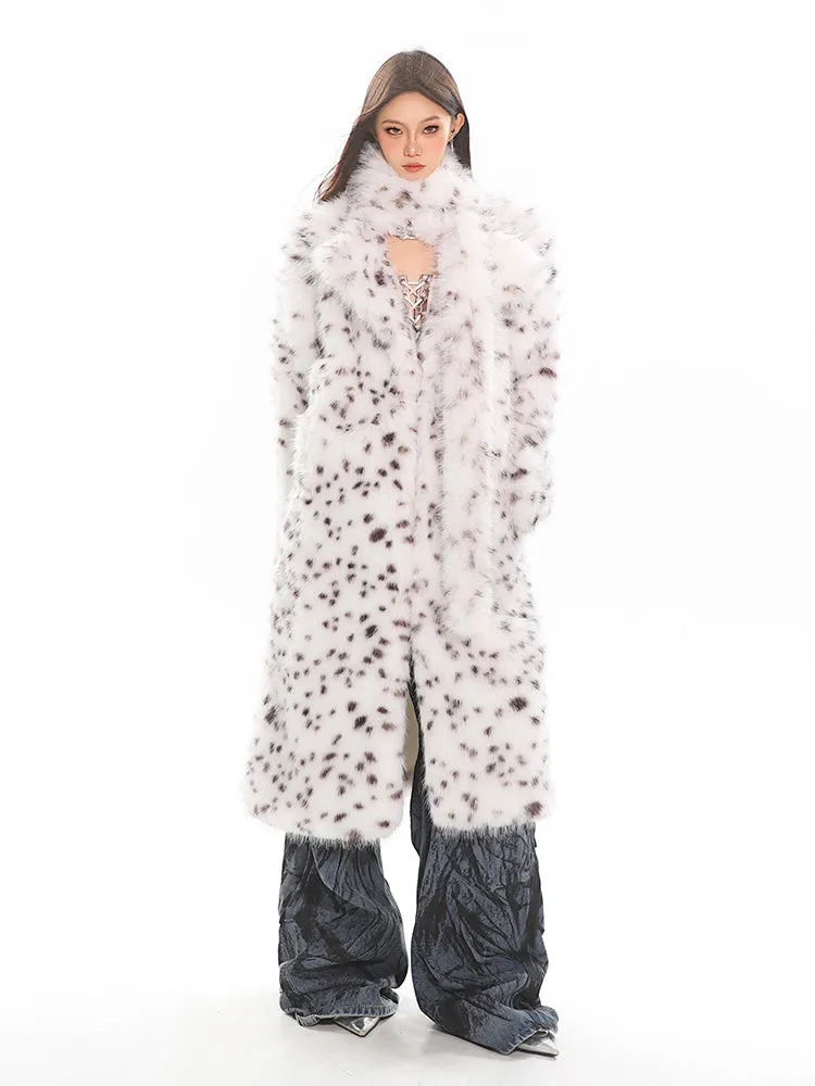 【24s Nov.】Heavyweight Spotted Faux Mink Fur Coat