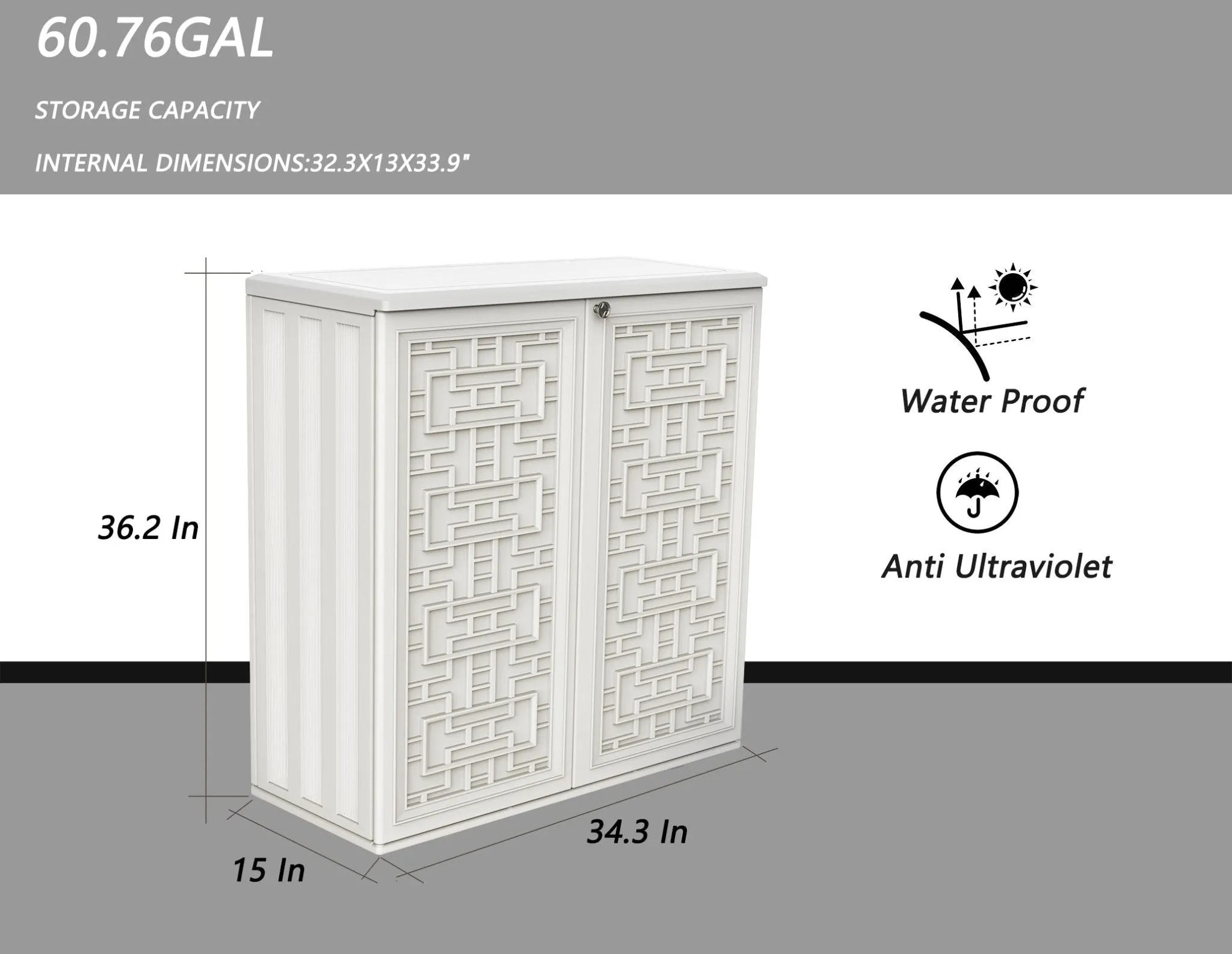 9 cubic feet Indoor & Outdoor Storage Cabinet