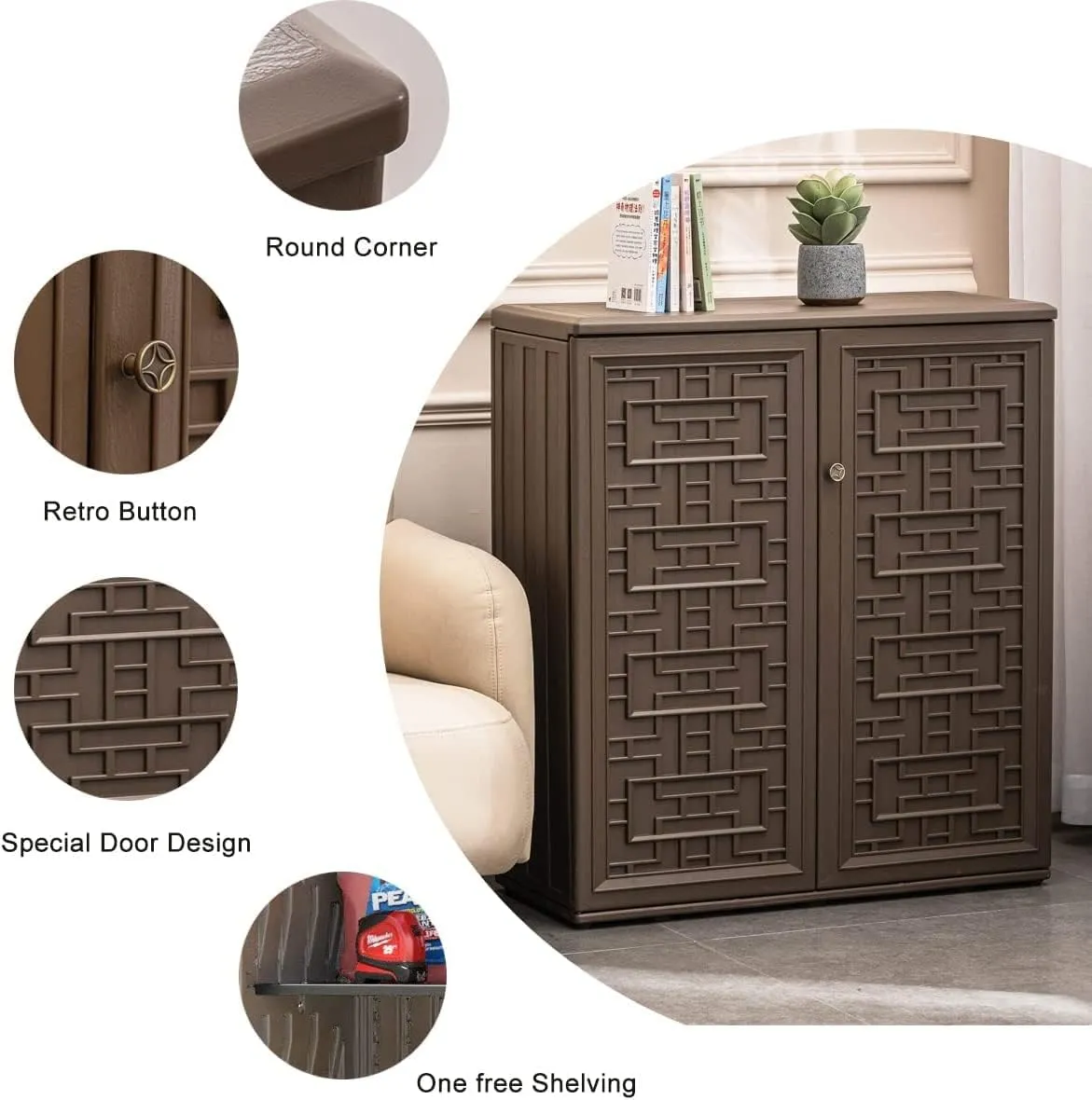 9 cubic feet Indoor & Outdoor Storage Cabinet