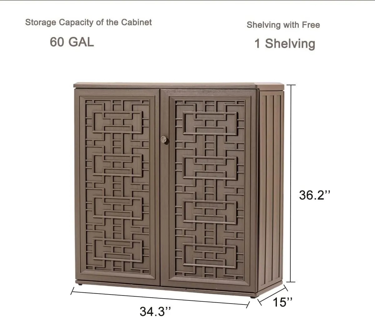 9 cubic feet Indoor & Outdoor Storage Cabinet