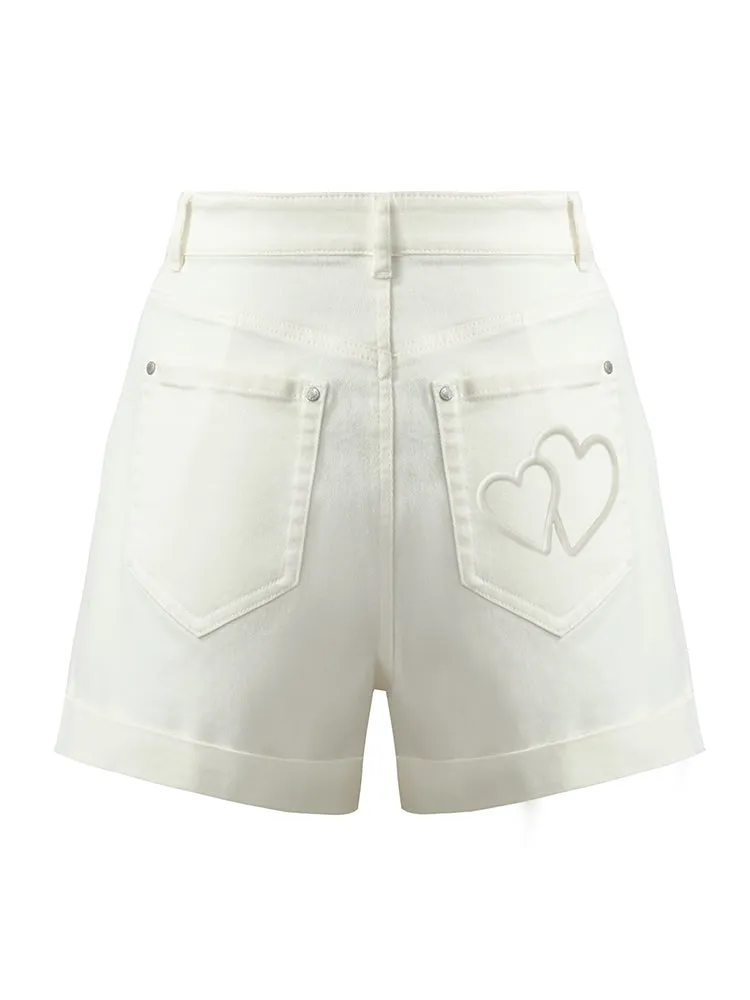 A-Line Folded Hem Women Shorts