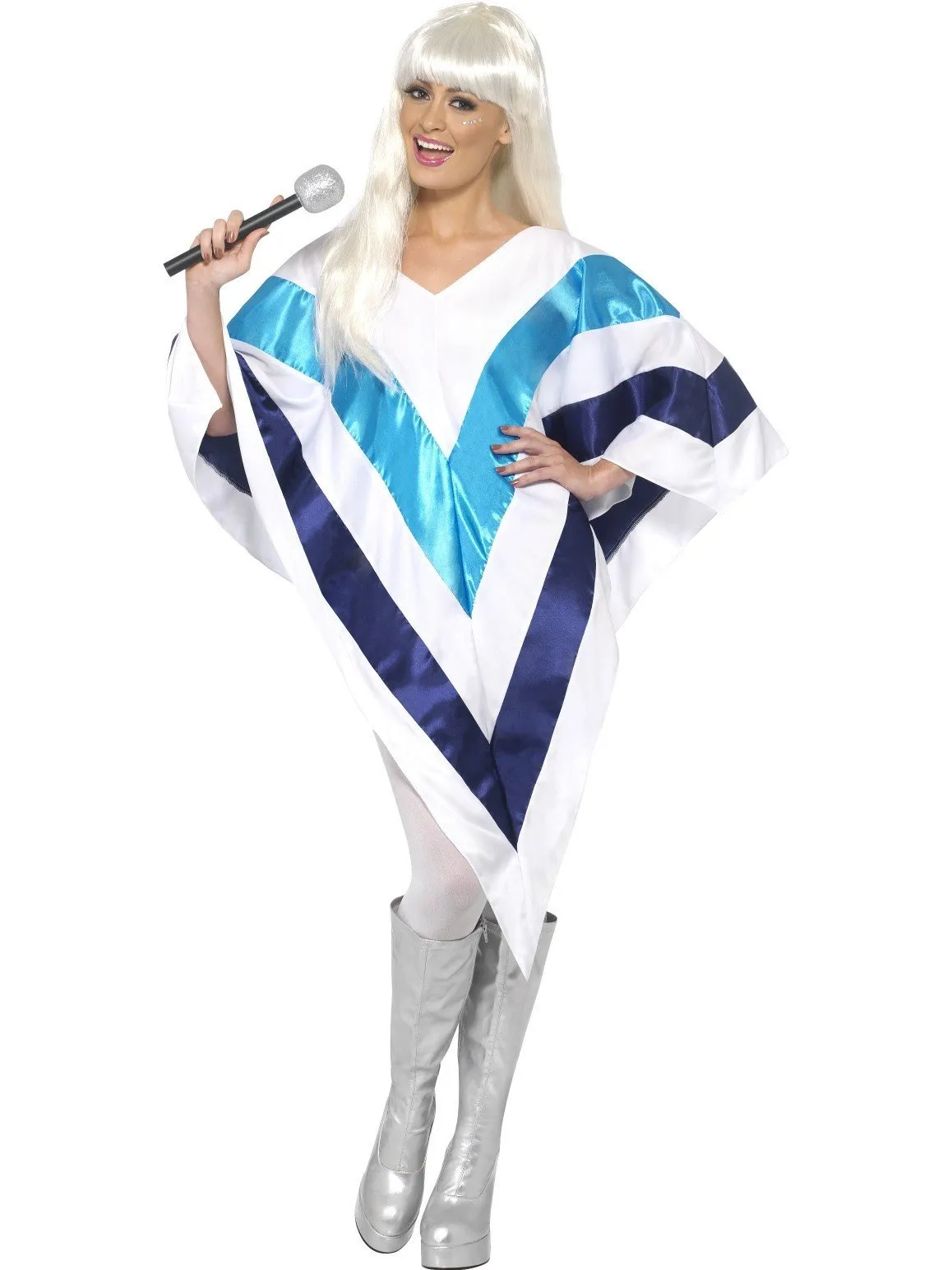 Abba Super Trooper 70s Poncho Costume Party Fancy Dress Up