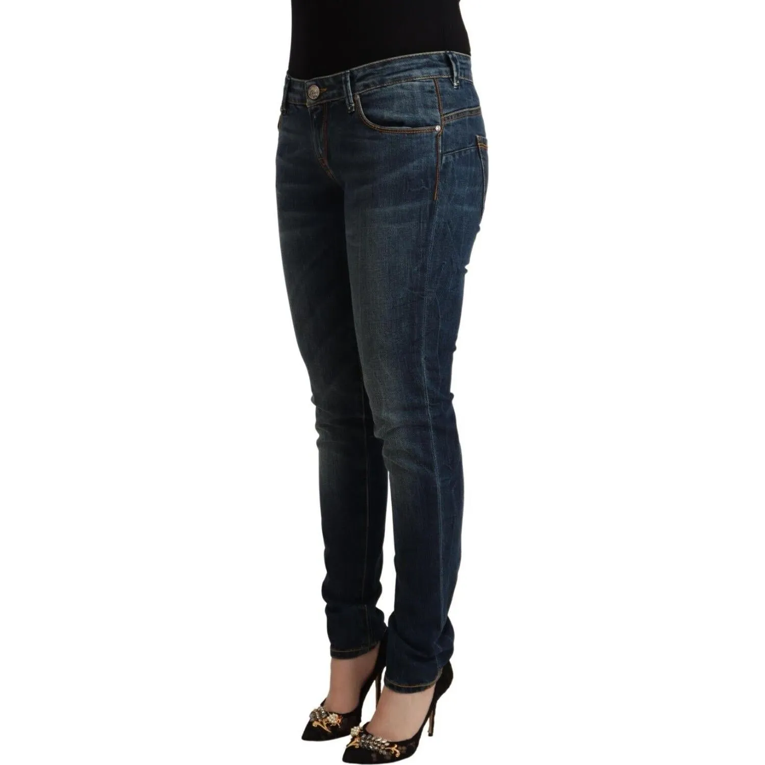 Acht Elegant Slim Fit Low Waist Denim Jeans