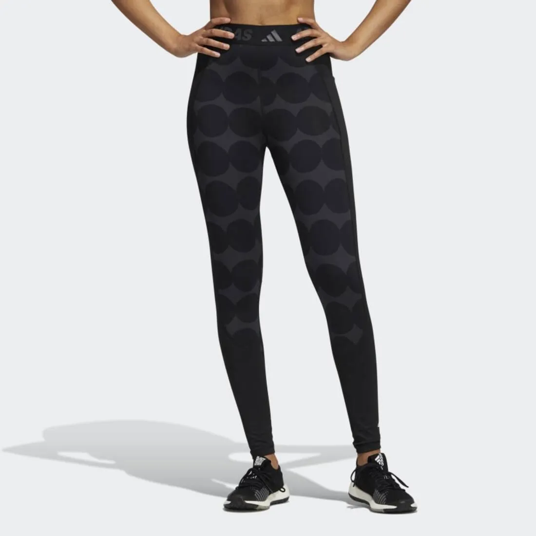 ADIDAS MARIMEKKO TECHFIT WOMEN'S LONG TIGHTS BLACK