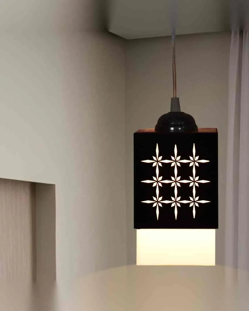 Ambiental Wooden 3 Lights Pendant Hallway Ceiling Lamp | 5 x 6 x 32 inches