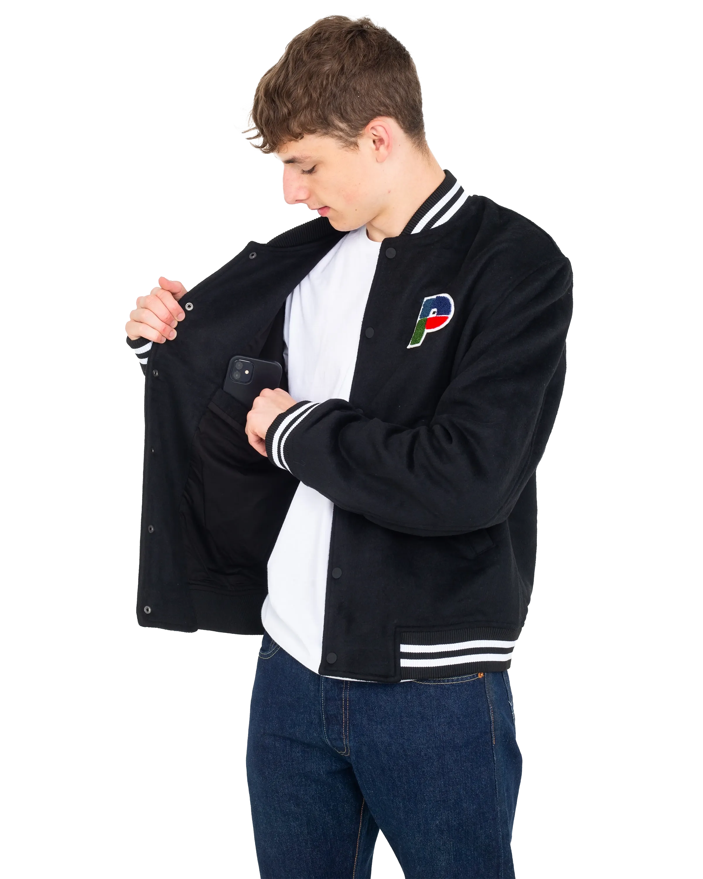 Anchorage Bomber Jacket in Black