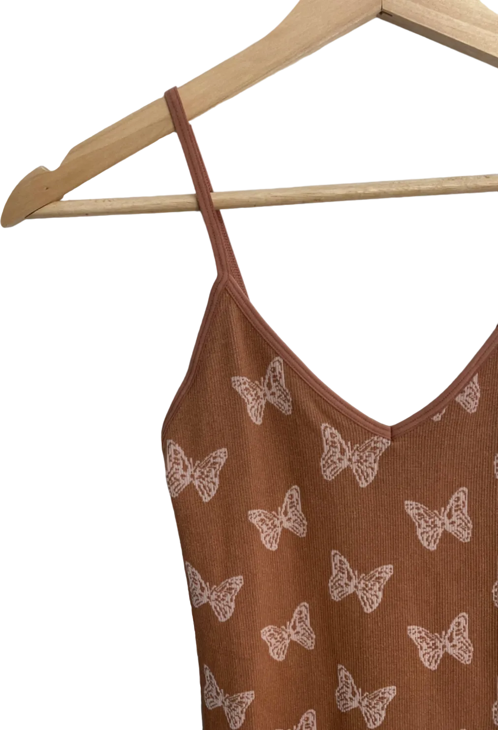 Anwnd Brown Butterfly Print Jumpsuit S/M