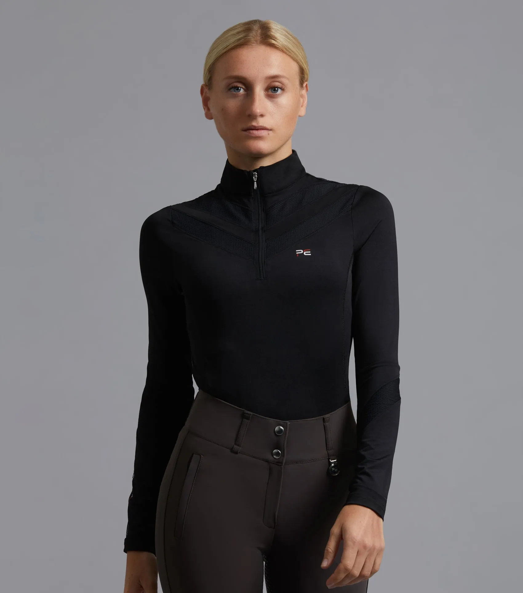 Arclos Ladies Technical Long Sleeve Riding Top Black