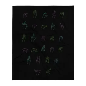 ASL ABC's Throw Blanket