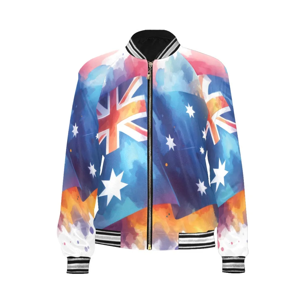 Aussie Flag awd1337 Bomber Jacket for Women