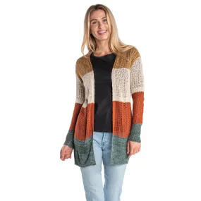 Autumn Harvest Crochet Colorblock Cardigan