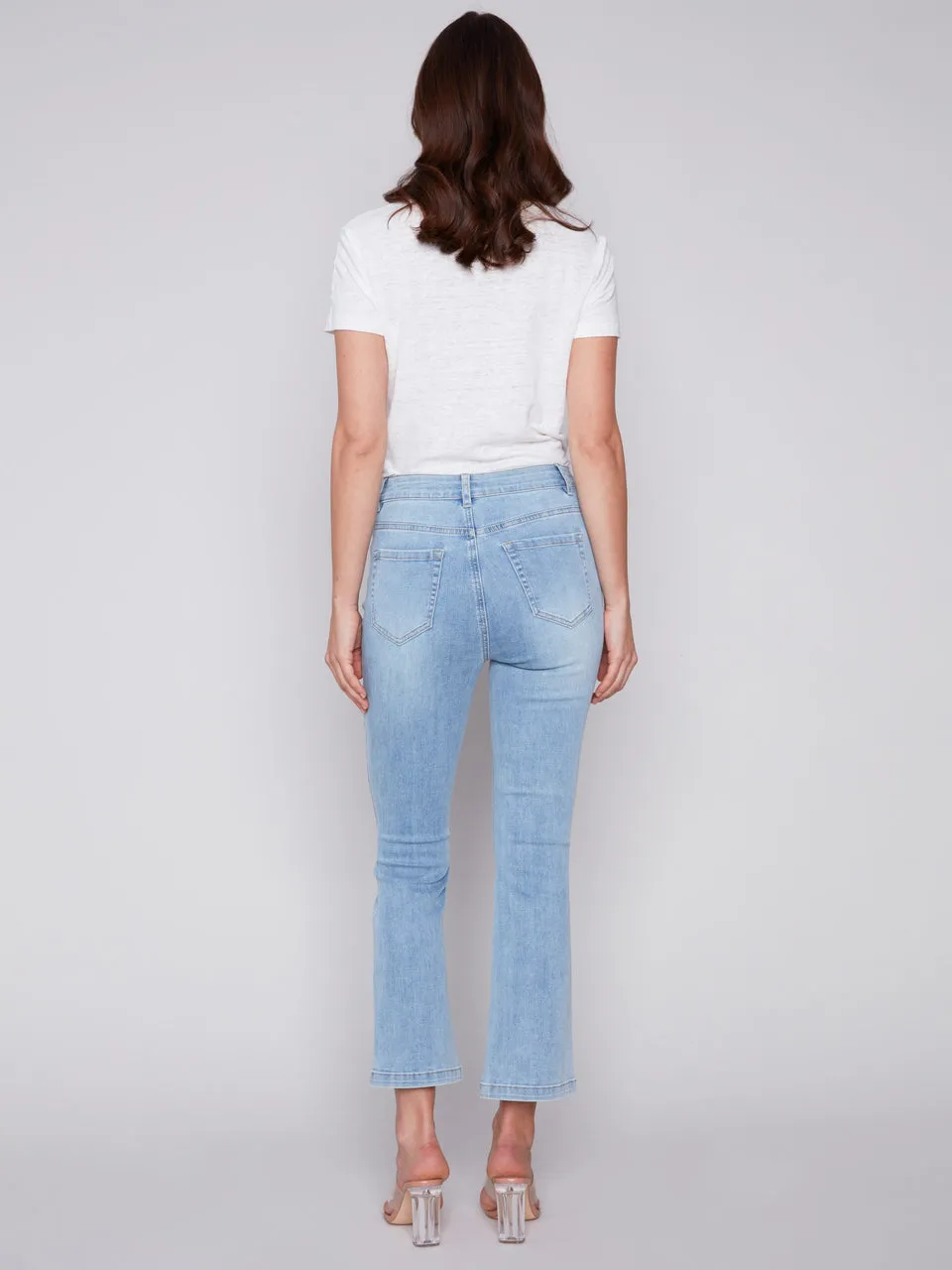 Bootleg Stretch Denim Pant -Light Blue