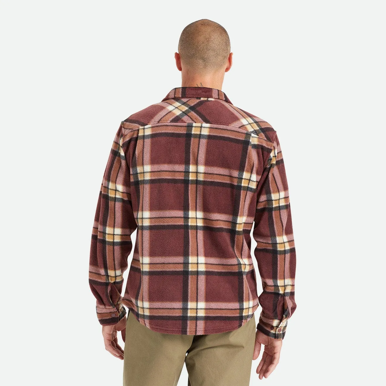 BOWERY L/S ARCTIC STRETCH FLEECE - MAHOGANY PLAID