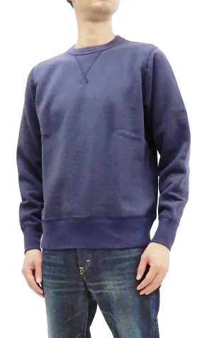 Buzz Rickson Plain Sweatshirt Men's Loop-wheeled Vintage Style BR65622 Faded-Navy-Blue