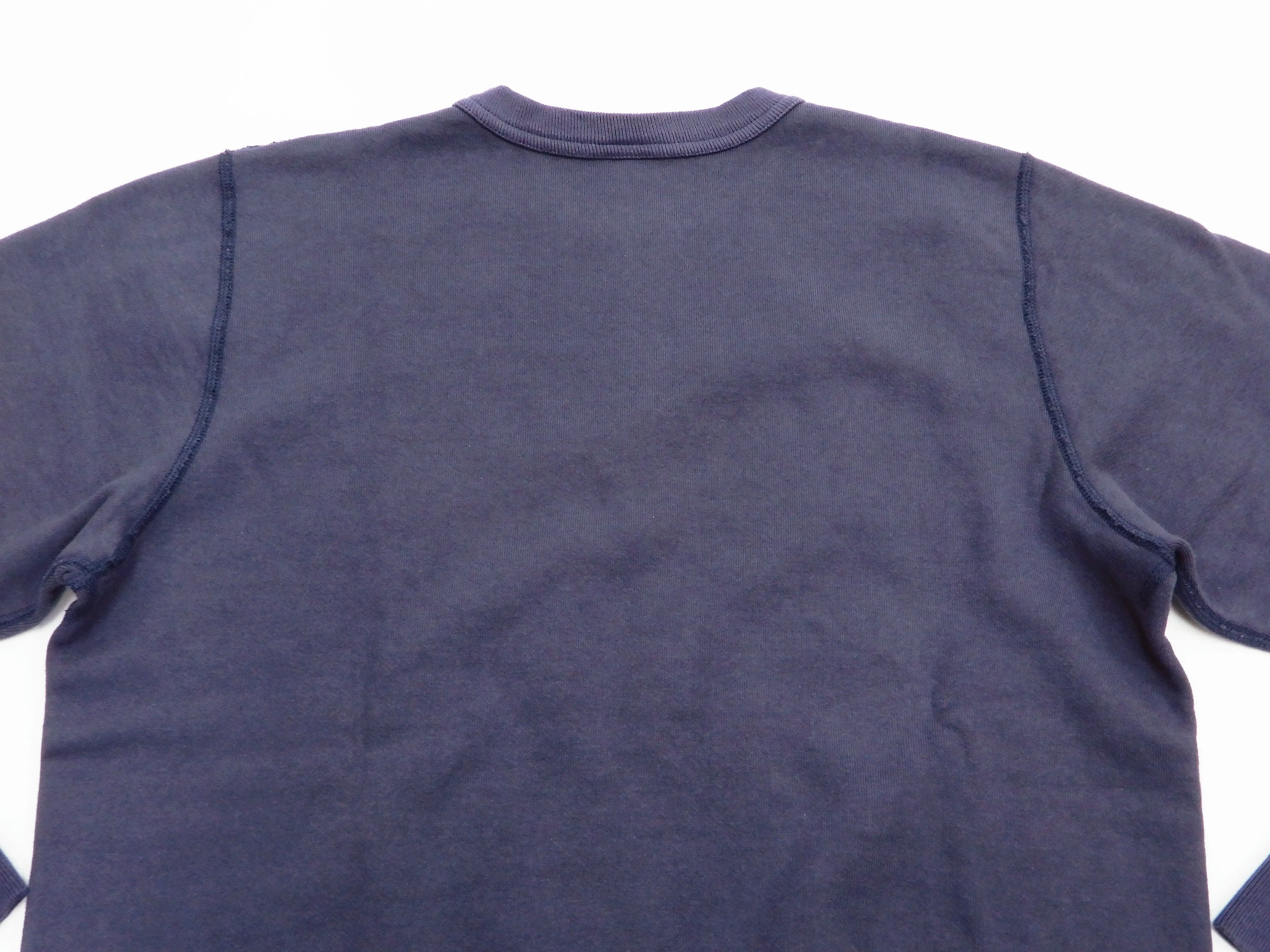 Buzz Rickson Plain Sweatshirt Men's Loop-wheeled Vintage Style BR65622 Faded-Navy-Blue