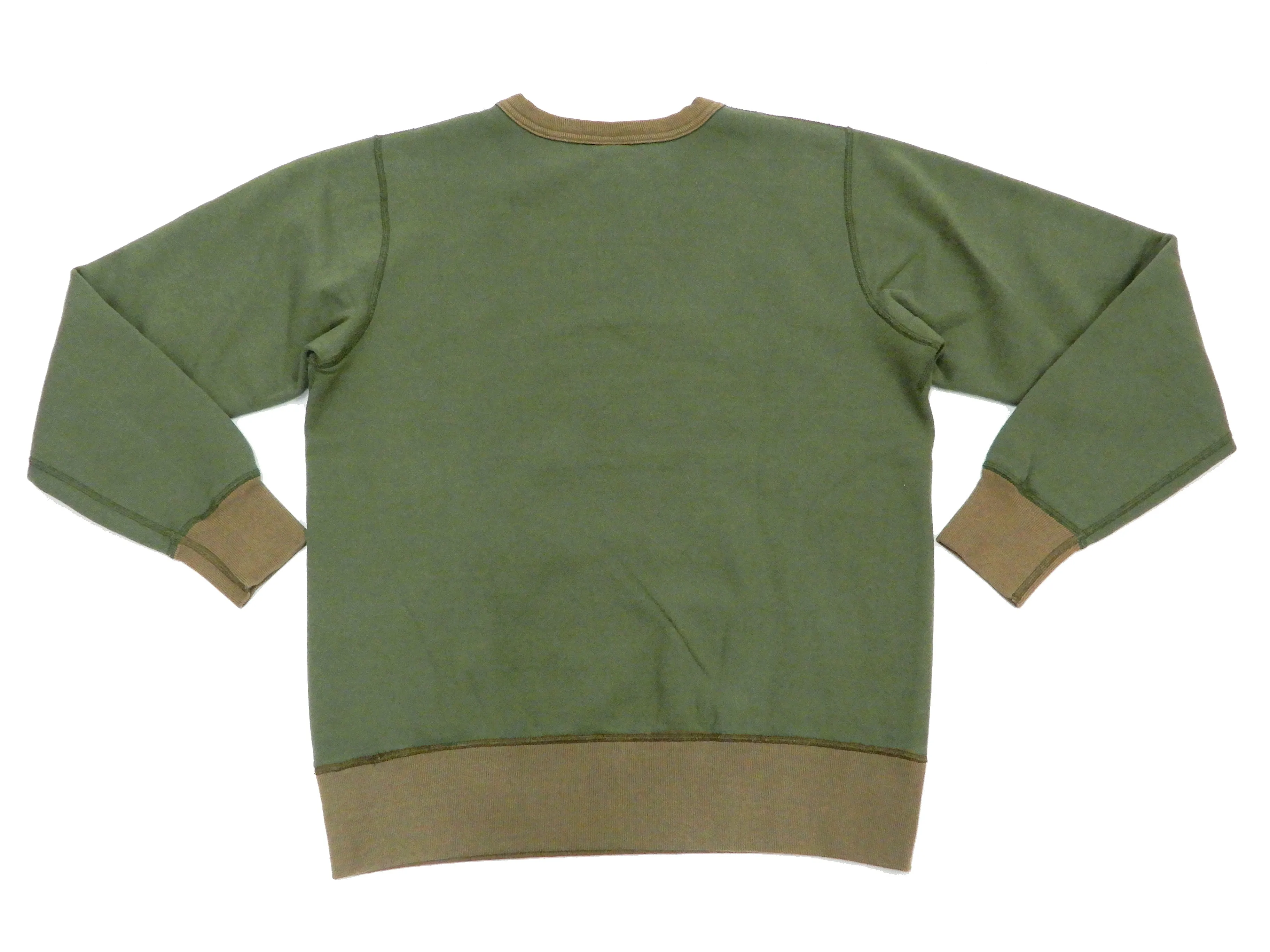 Buzz Rickson Plain Sweatshirt Men's Loop-wheeled Vintage Style BR65622 Faded-Olive