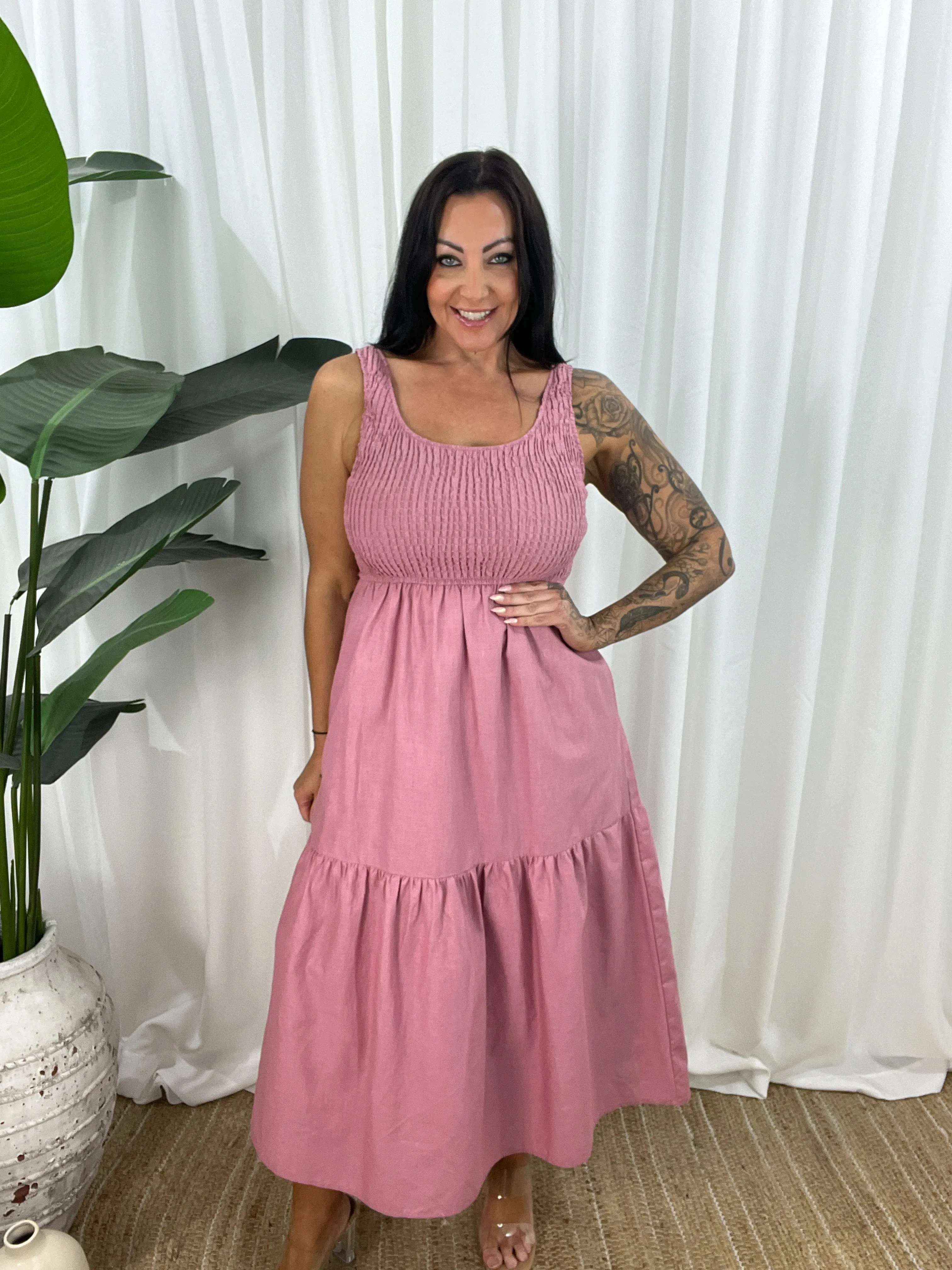 Callen Dress - Antique Rose