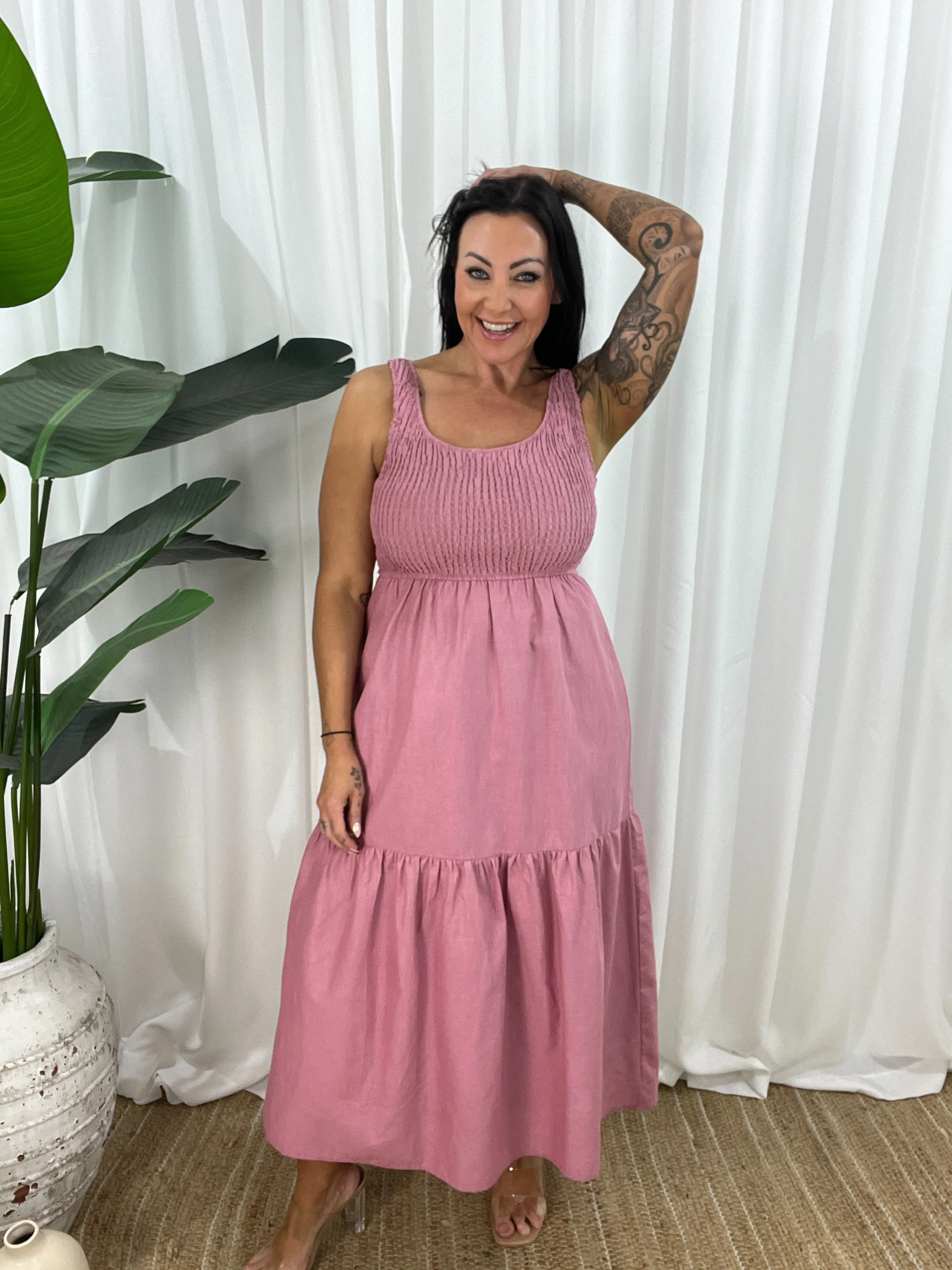 Callen Dress - Antique Rose