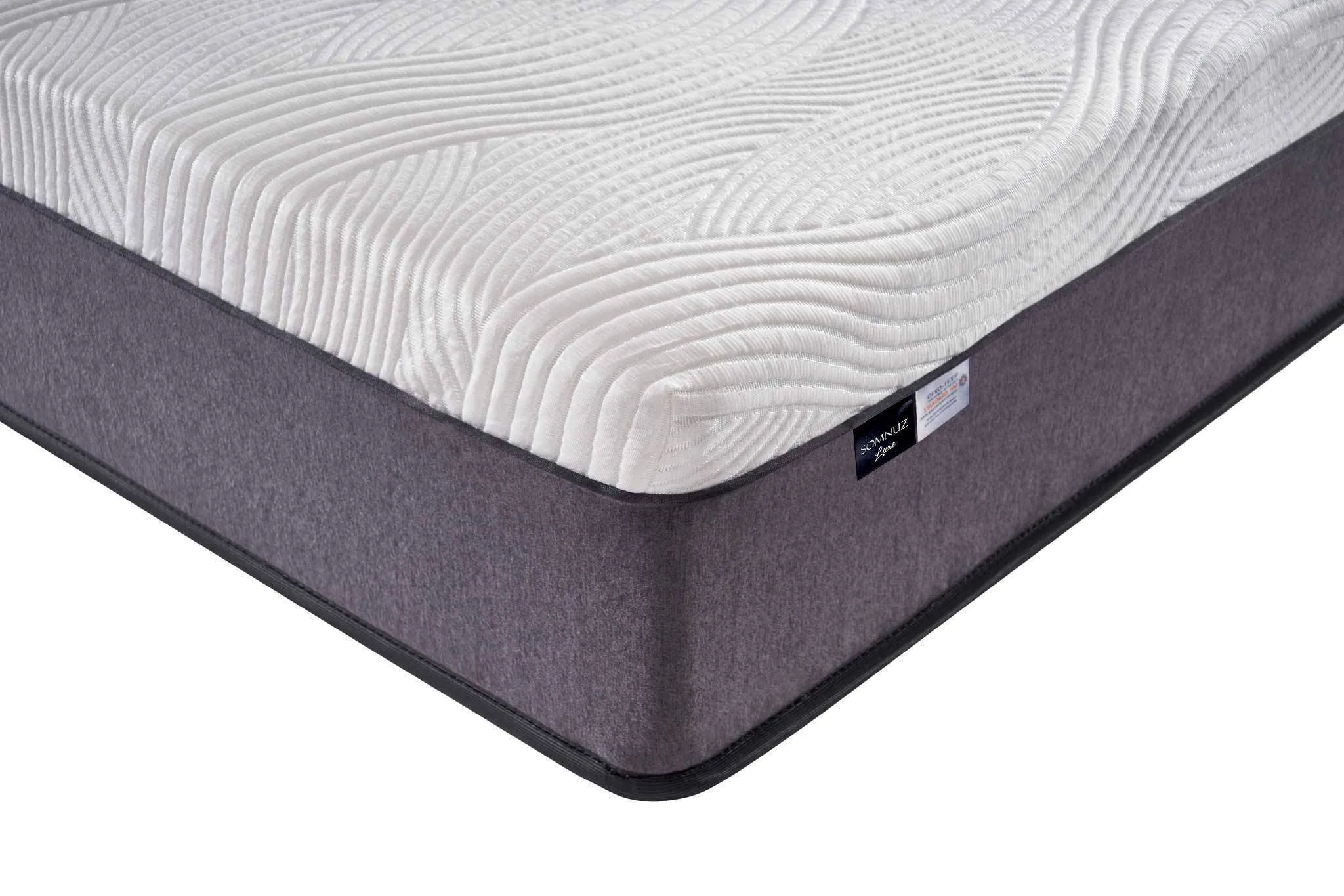 Campo Fabric Bed Frame (Water Repellent)   Somnuz™ Luxe Hybrid Cooling Mattress