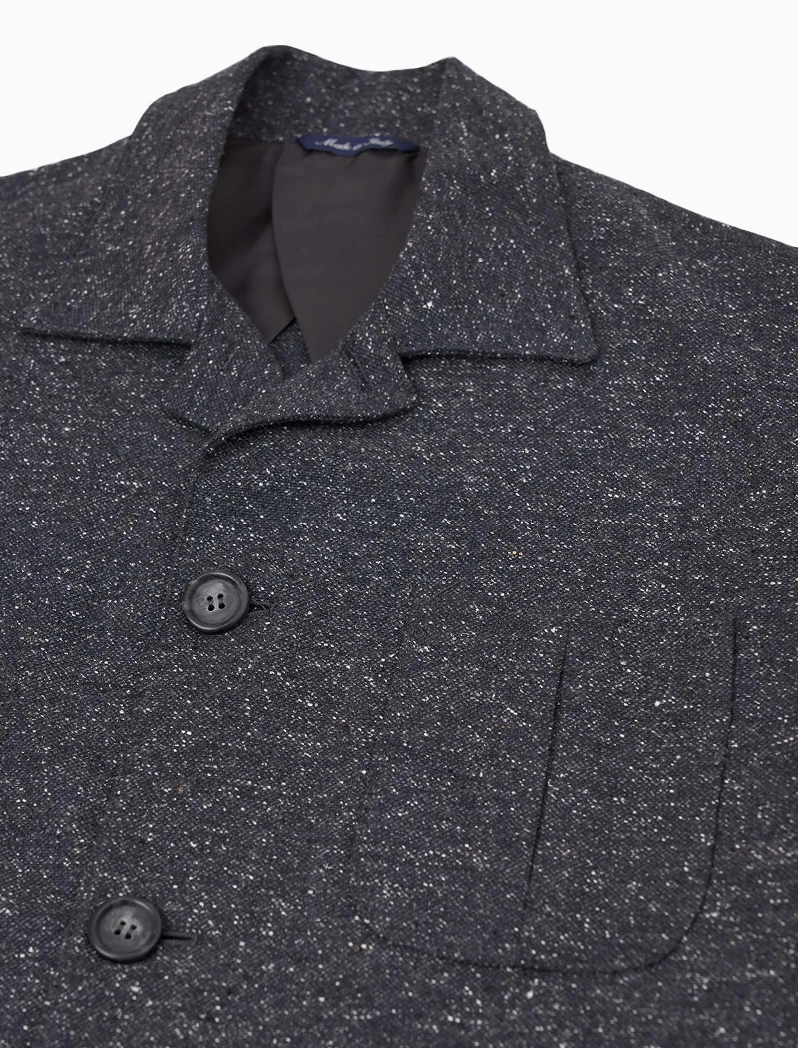 Charcoal Speckled Wool & Silk Shacket