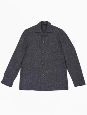 Charcoal Speckled Wool & Silk Shacket