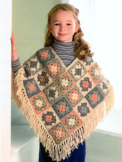 Child's Granny Square Poncho Pattern