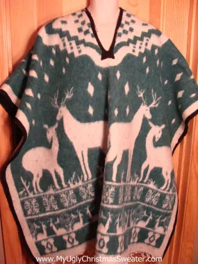 Christmas Retro Poncho Plus Size