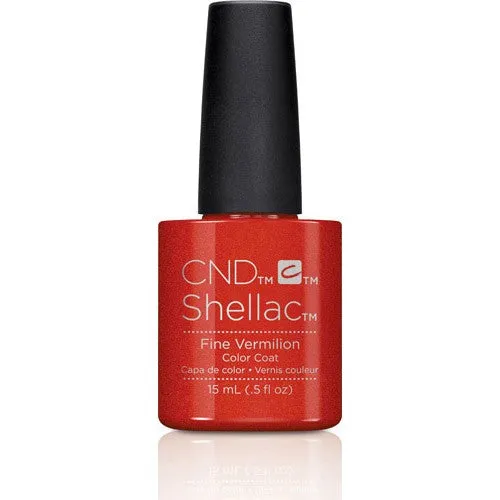 CND Shellac Gel Polish, 91748, Fine Vermilion , 0.5oz KK0824