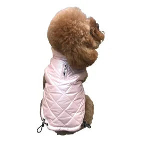 Coco Puffer Dog Coat With Diamond Quilting Pearl Pink