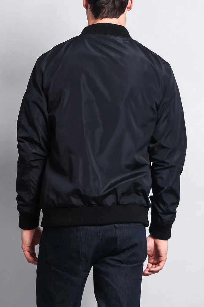 Contrast Lightweight Bomber Flight Jacket