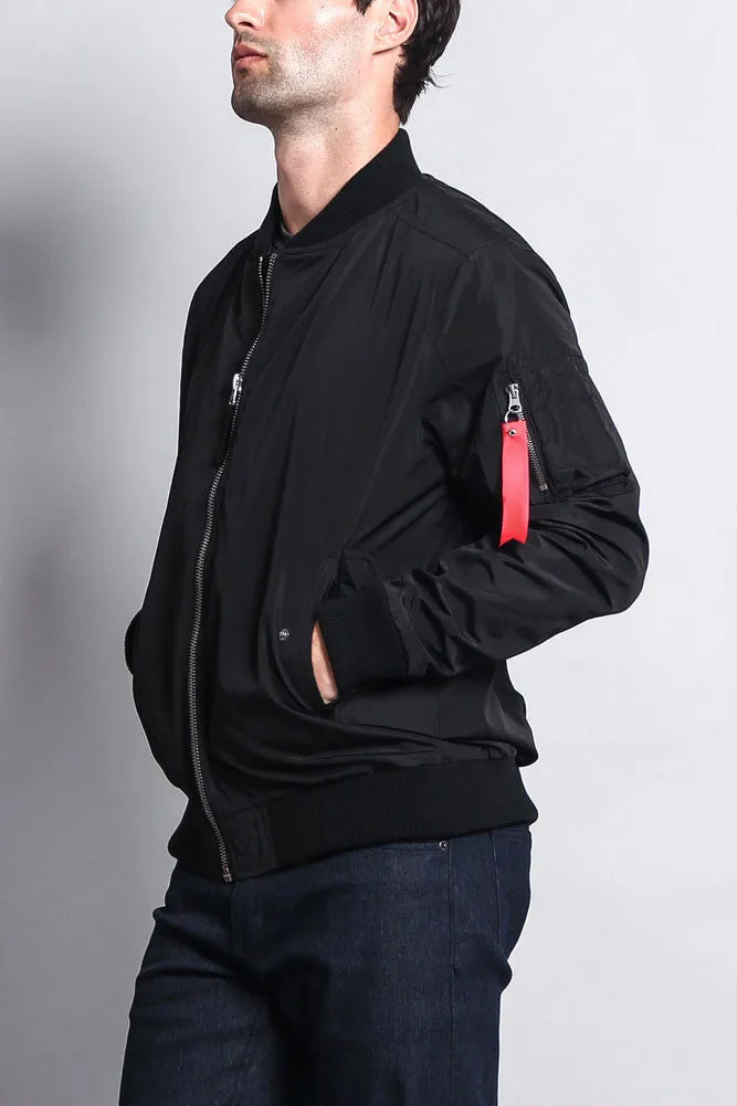 Contrast Lightweight Bomber Flight Jacket