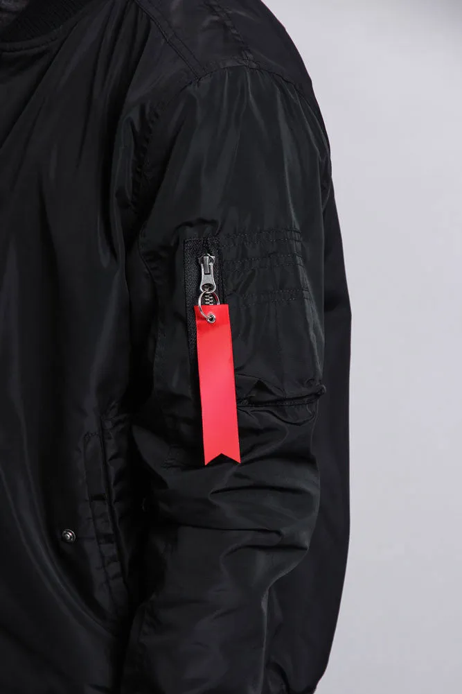 Contrast Lightweight Bomber Flight Jacket