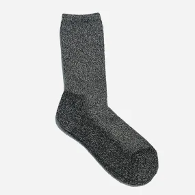 COTTON SILK SOCK - BLACK