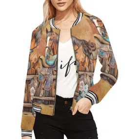 Country and Western Bomber Jacket for Women