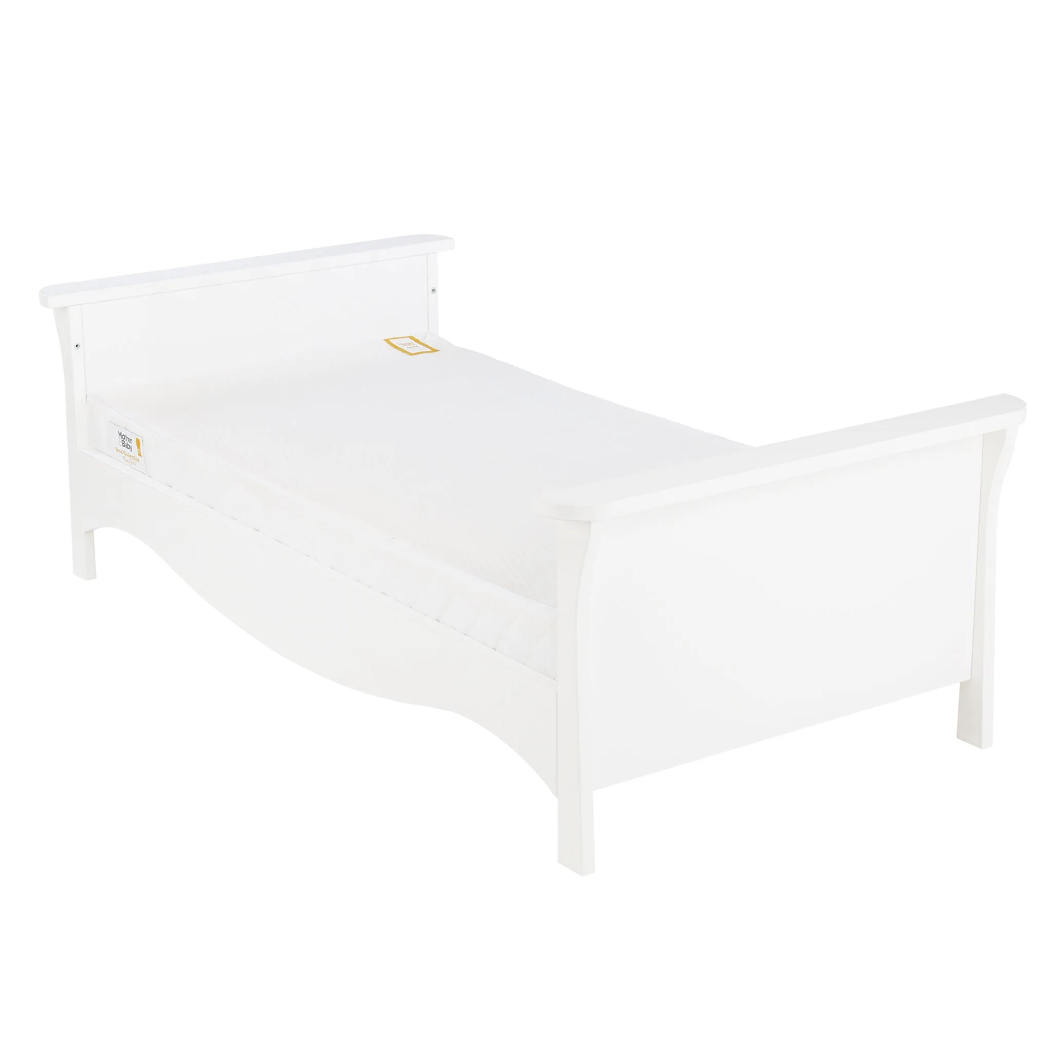 CuddleCo Clara 3 Piece Cot Bed Set in White