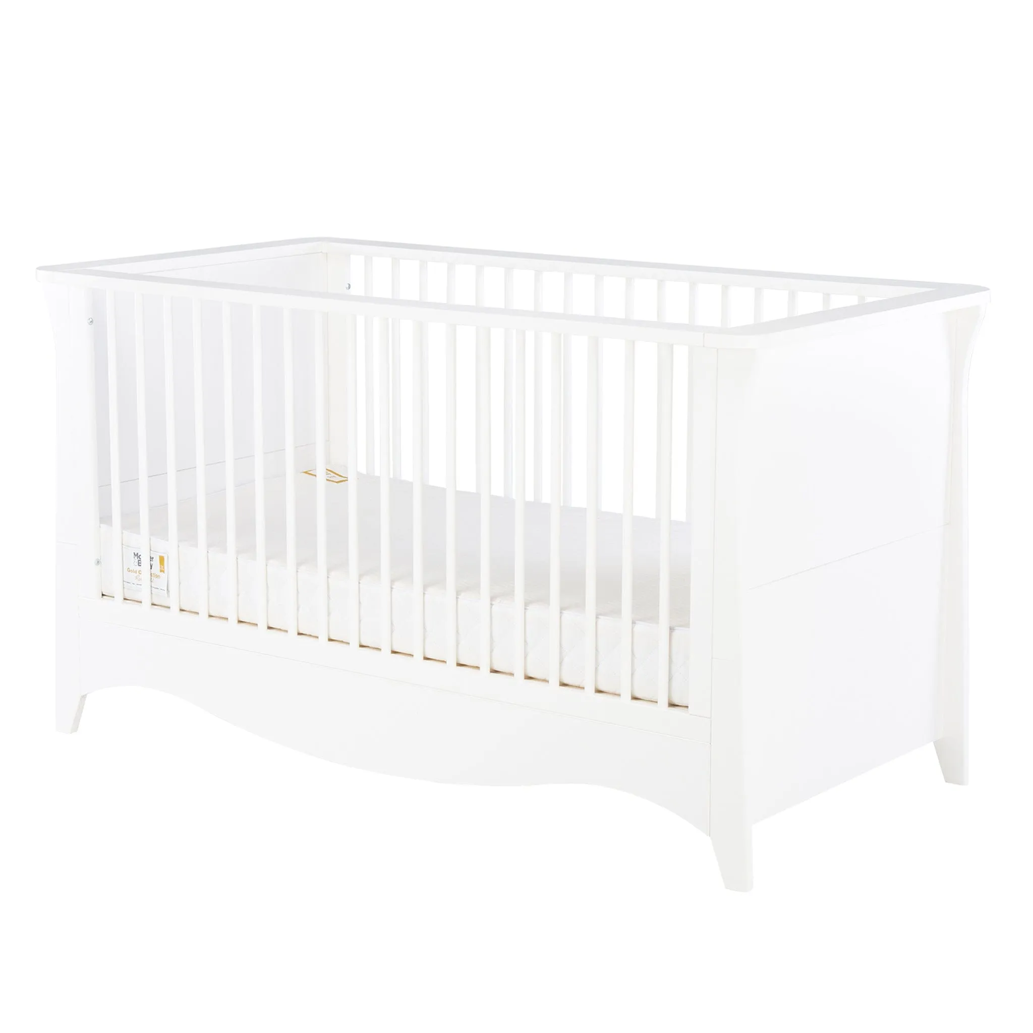 CuddleCo Clara 3 Piece Cot Bed Set in White