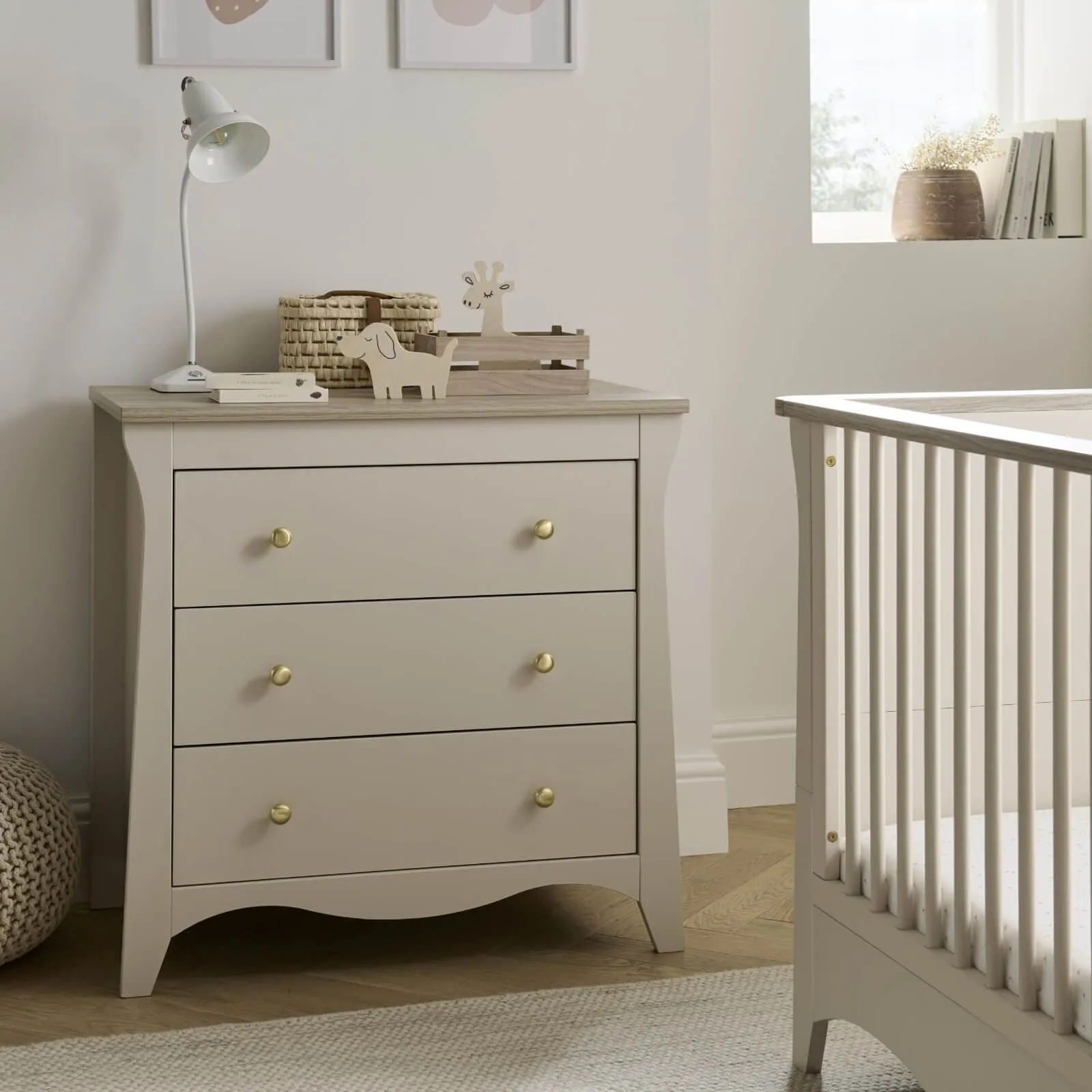 Cuddleco Clara 3 Piece Nursery Furniture Set - Cashmere