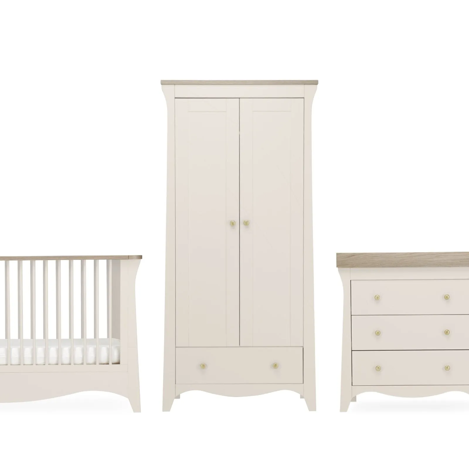 Cuddleco Clara 3 Piece Nursery Furniture Set - Cashmere