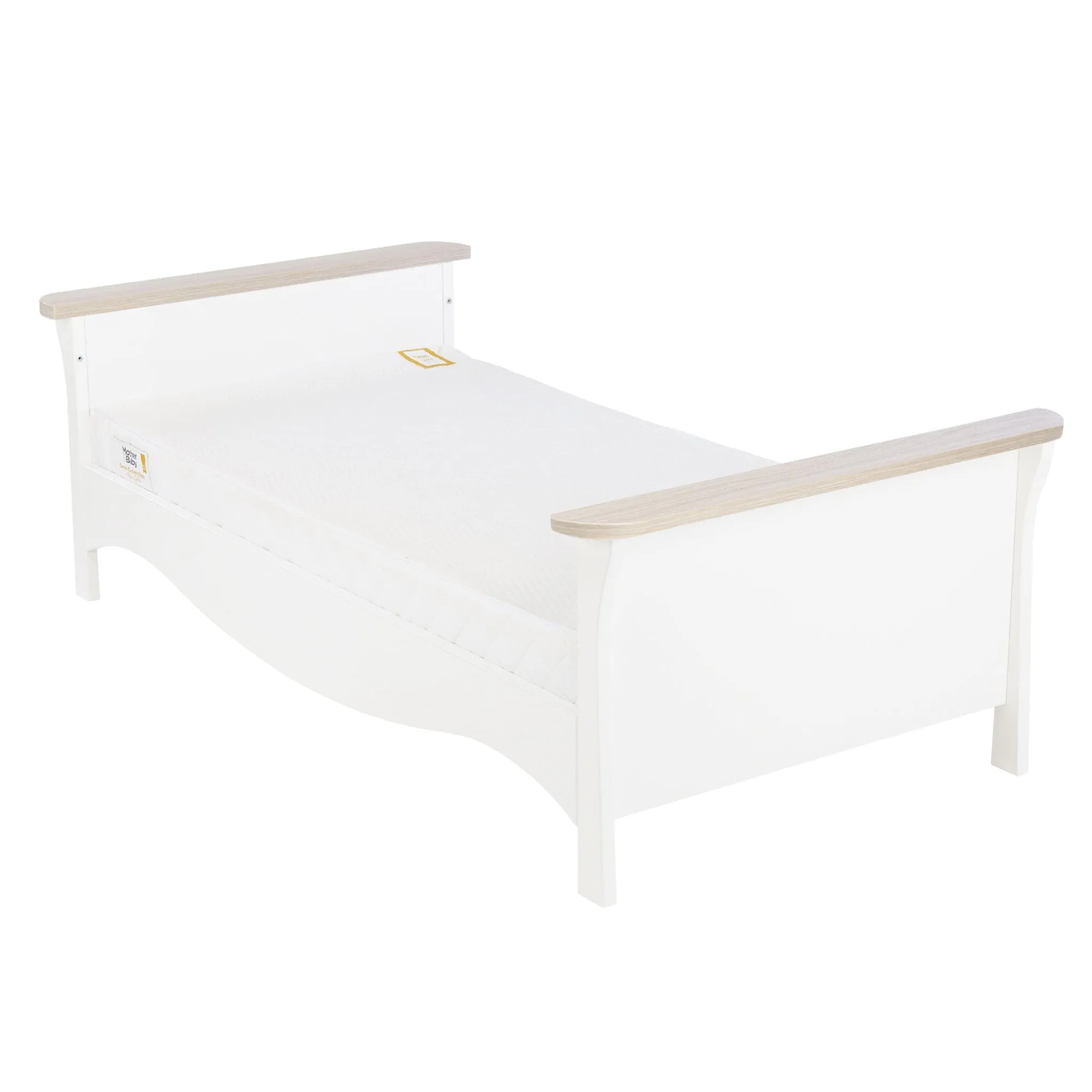 CuddleCo Clara 3 Piece Nursery Furniture Set in White/Ash