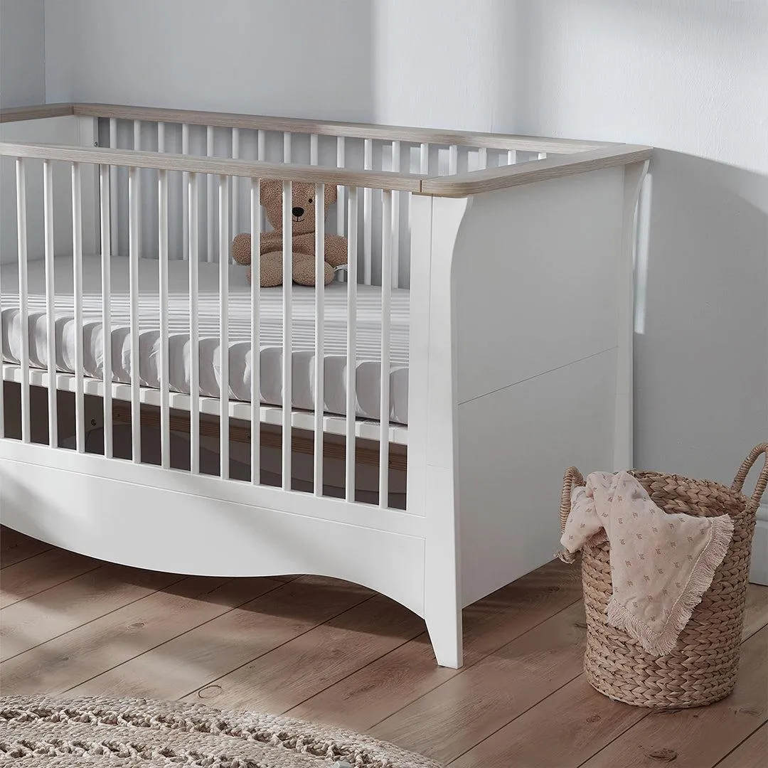 CuddleCo Clara Cot Bed - White/Ash