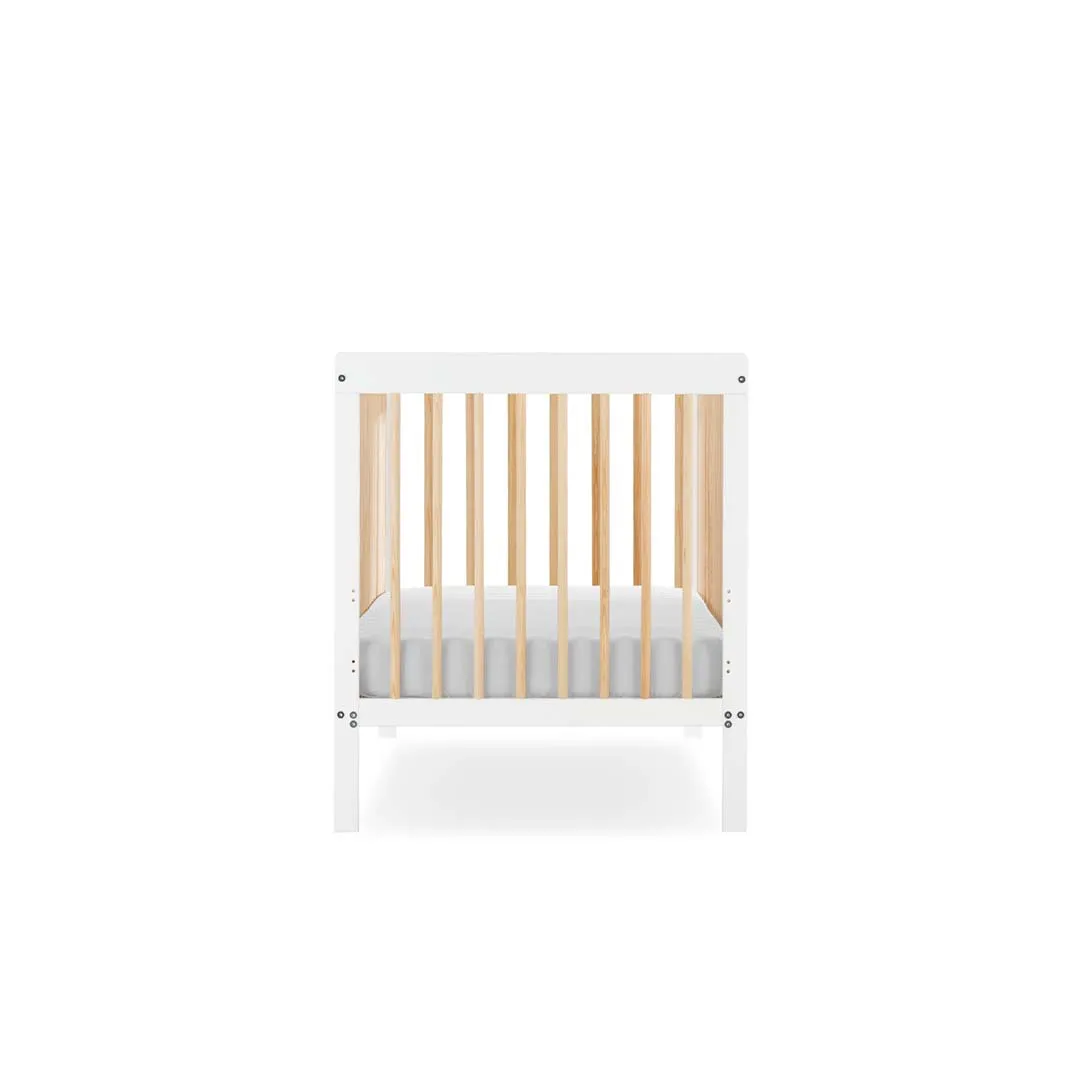 CuddleCo Nola 3 Piece Set Changer, Cot Bed   Clothes Rail - White/Natural