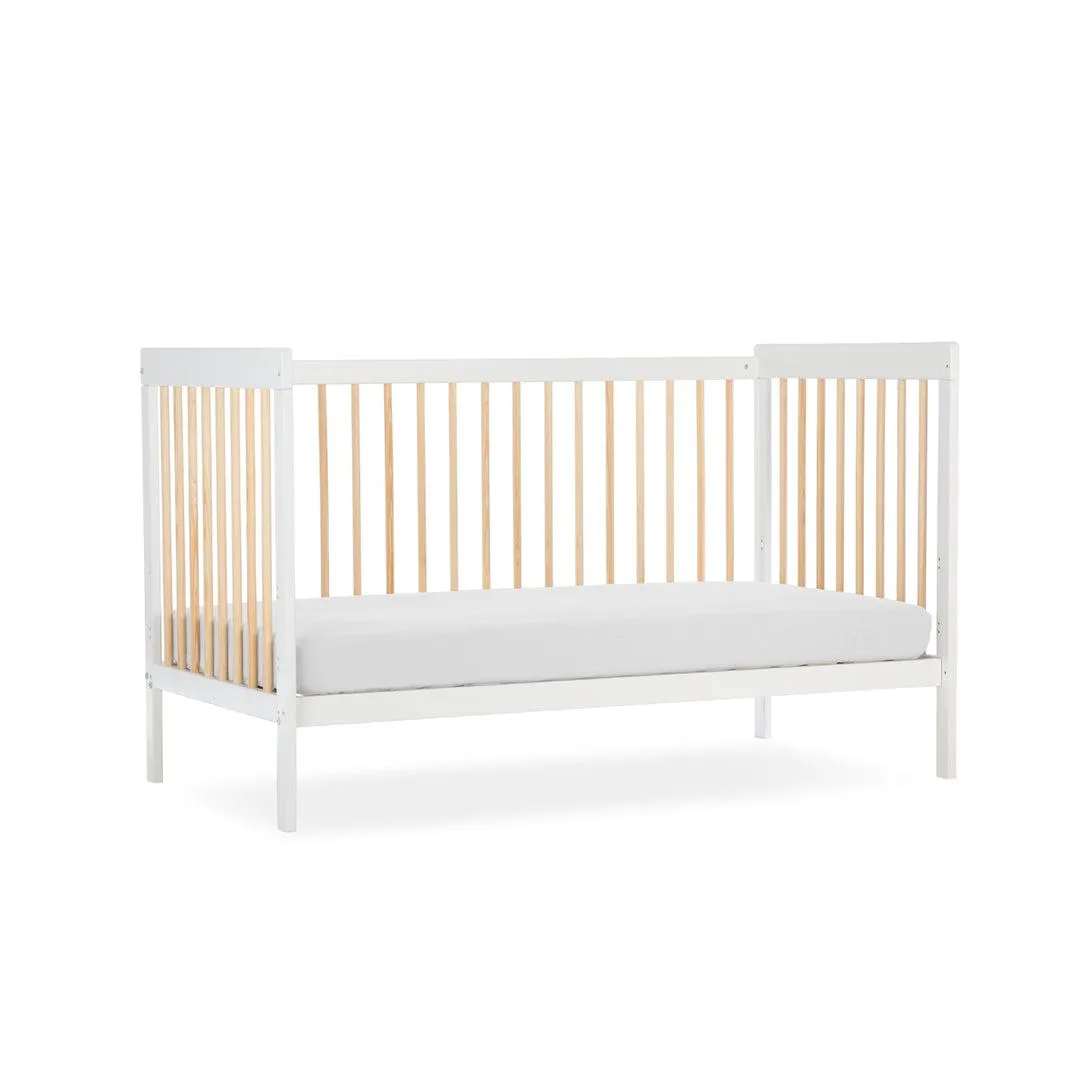 CuddleCo Nola Cot Bed - White/Natural