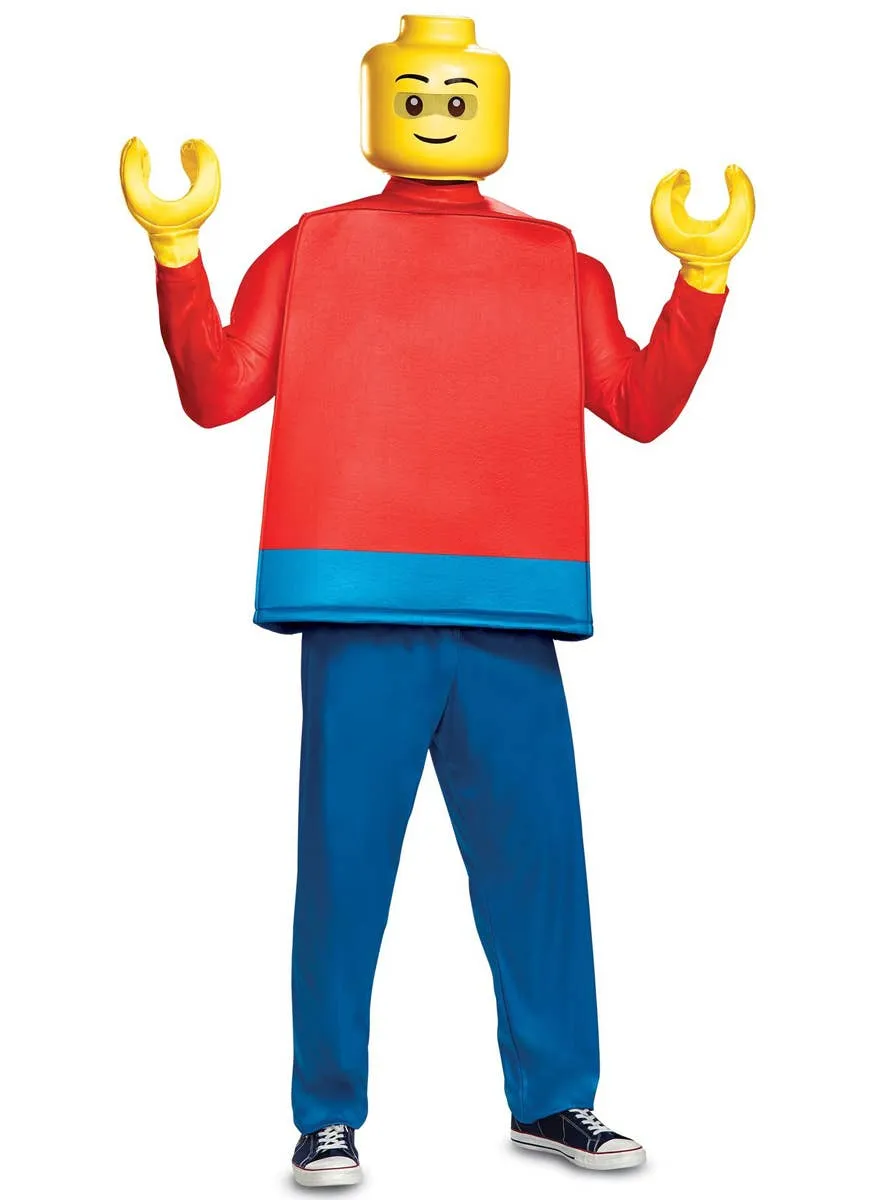 Deluxe Lego Guy Adults Dress Up Costume