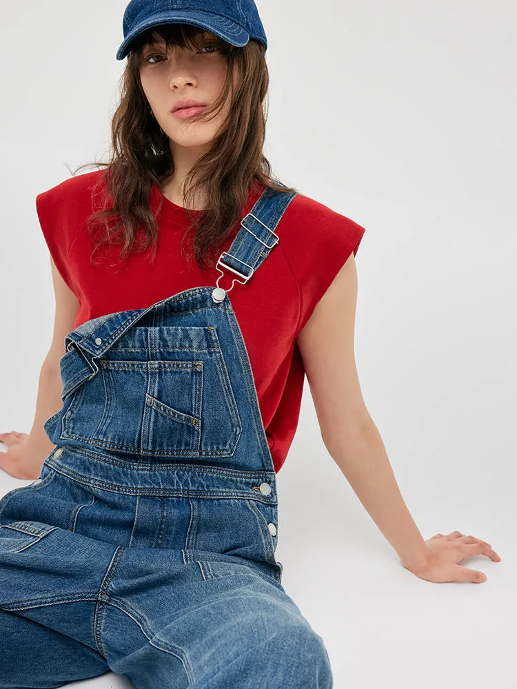 Denim Straight Full-Length Women Overalls