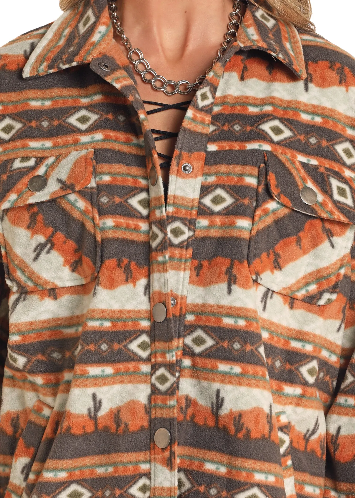 Desert Print Shacket