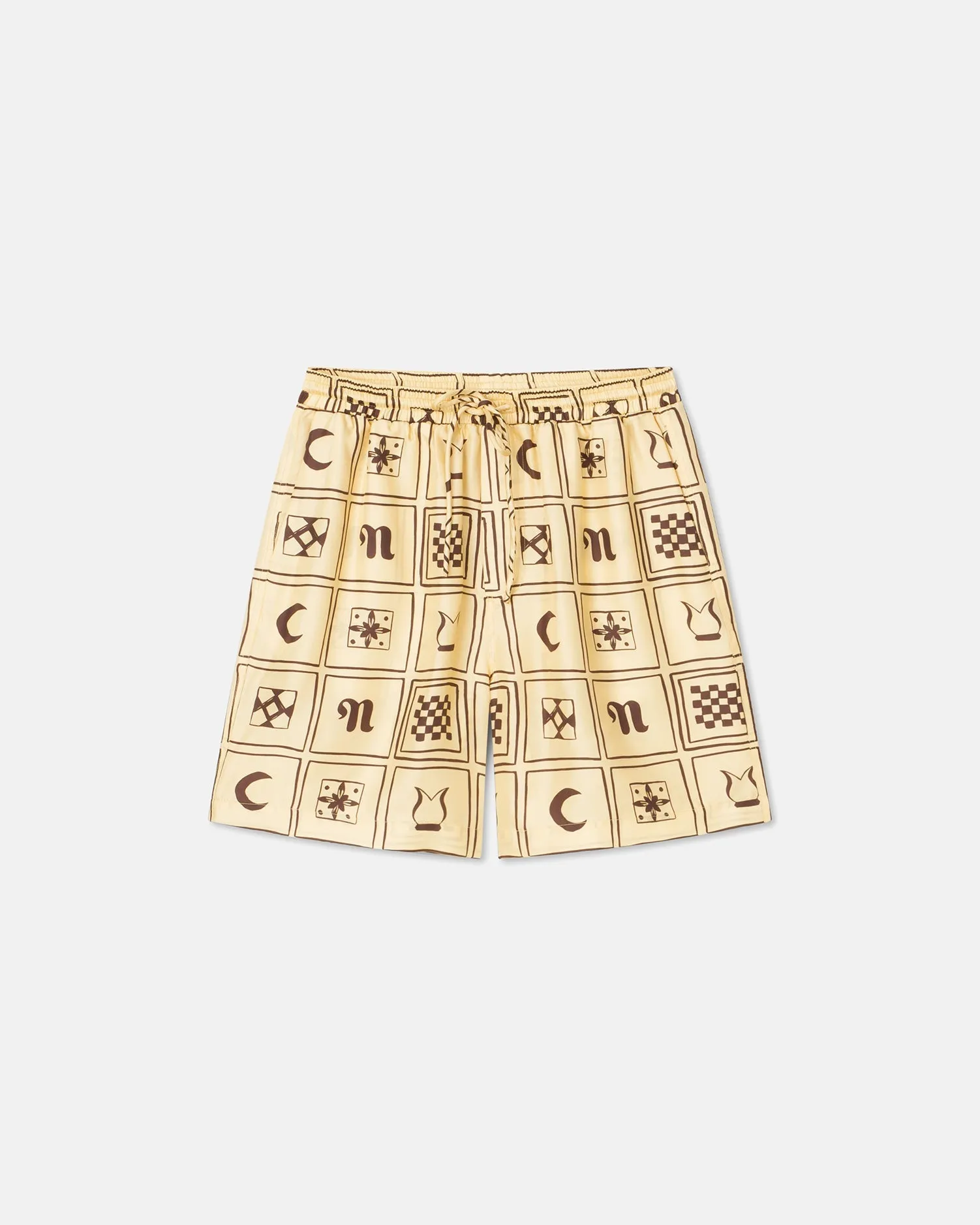 Doxxi - Printed Silk-Twill Shorts - Apricot Kopjafa