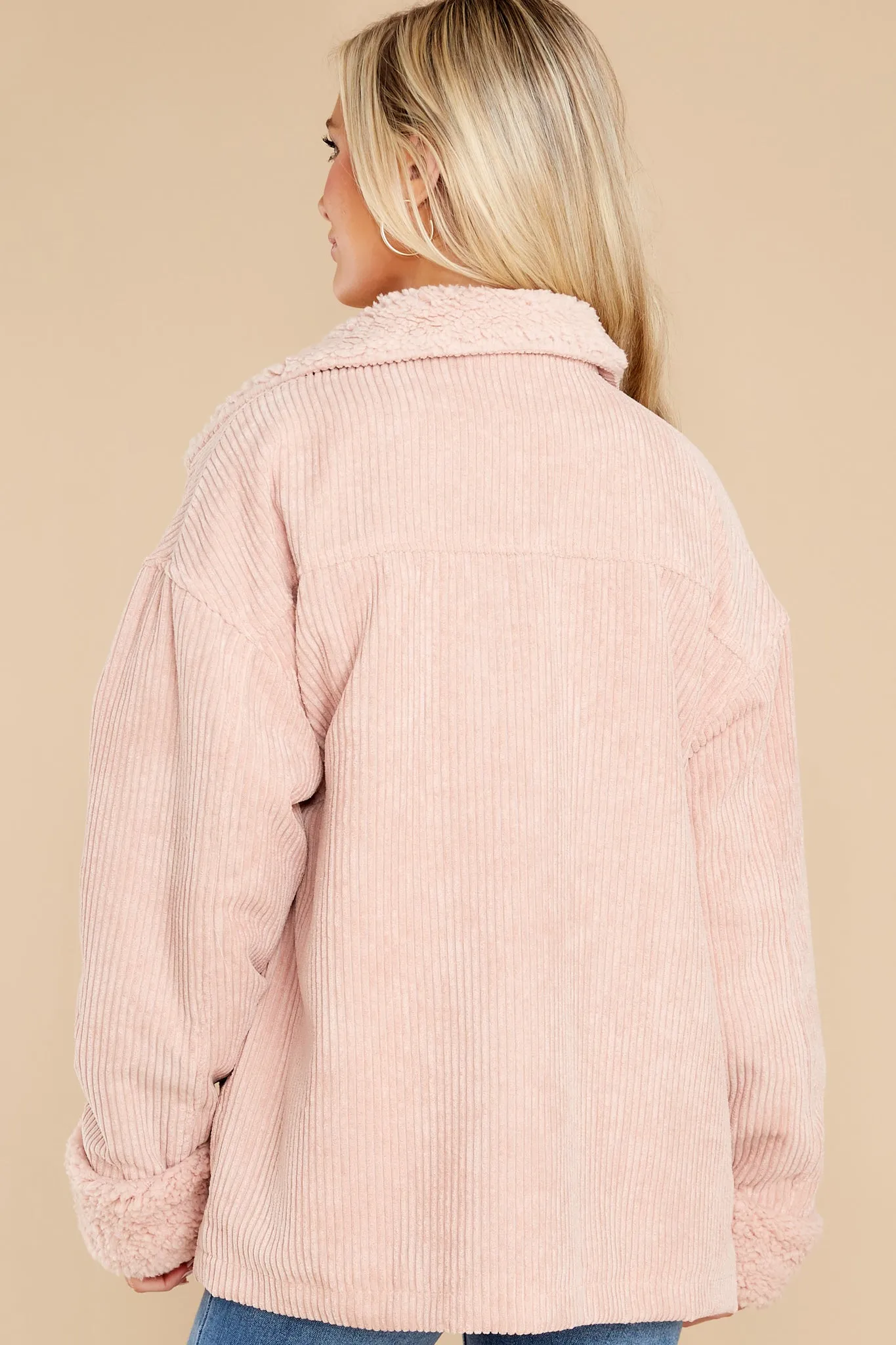 Find Your Groove Light Pink Corduroy Jacket