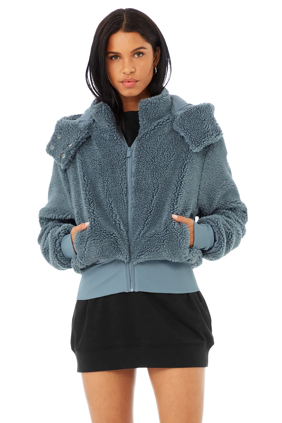 Foxy Sherpa Jacket - Steel Blue