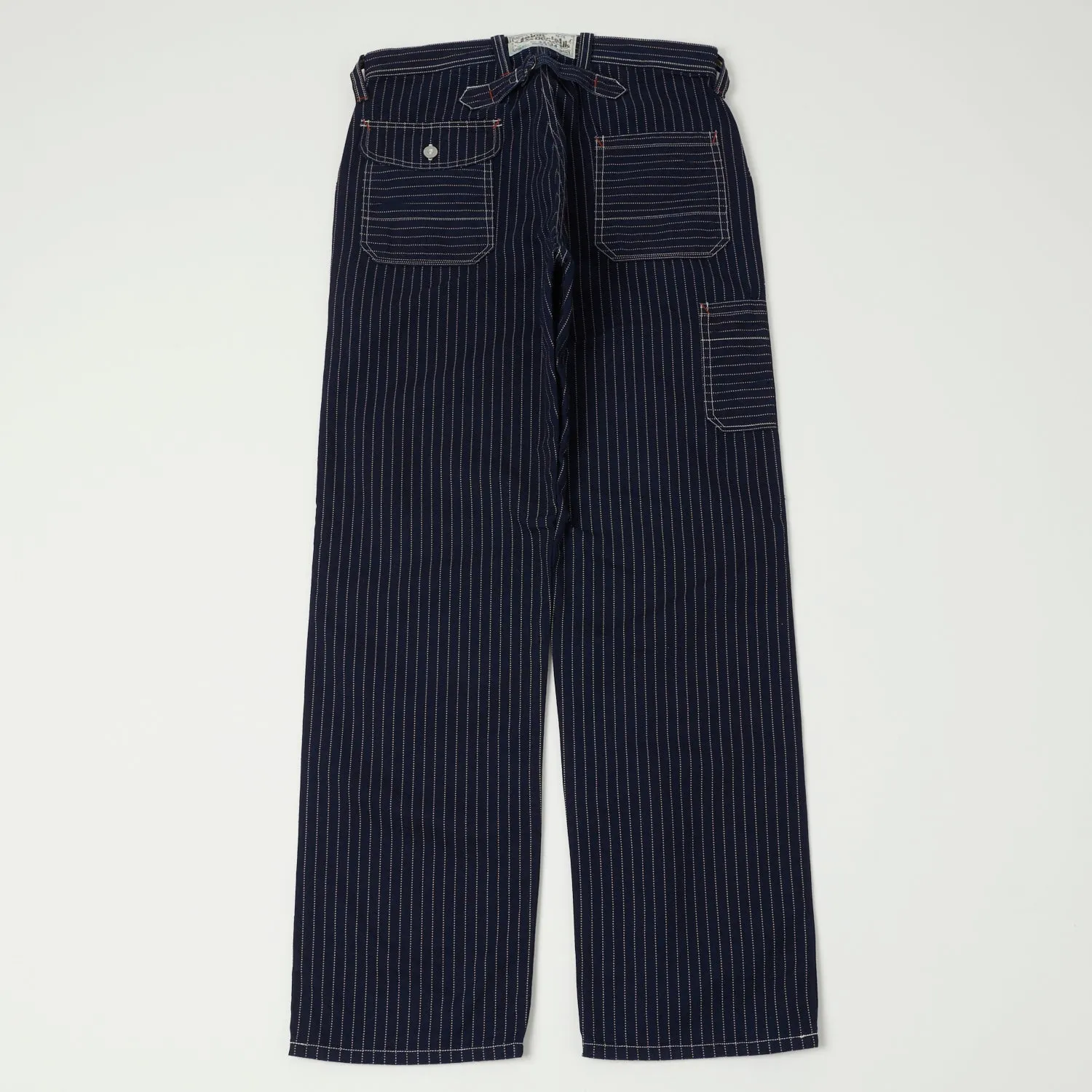 Freewheelers 2312001 Longshoreman Overall Trouser - Indigo Wabash Stripe