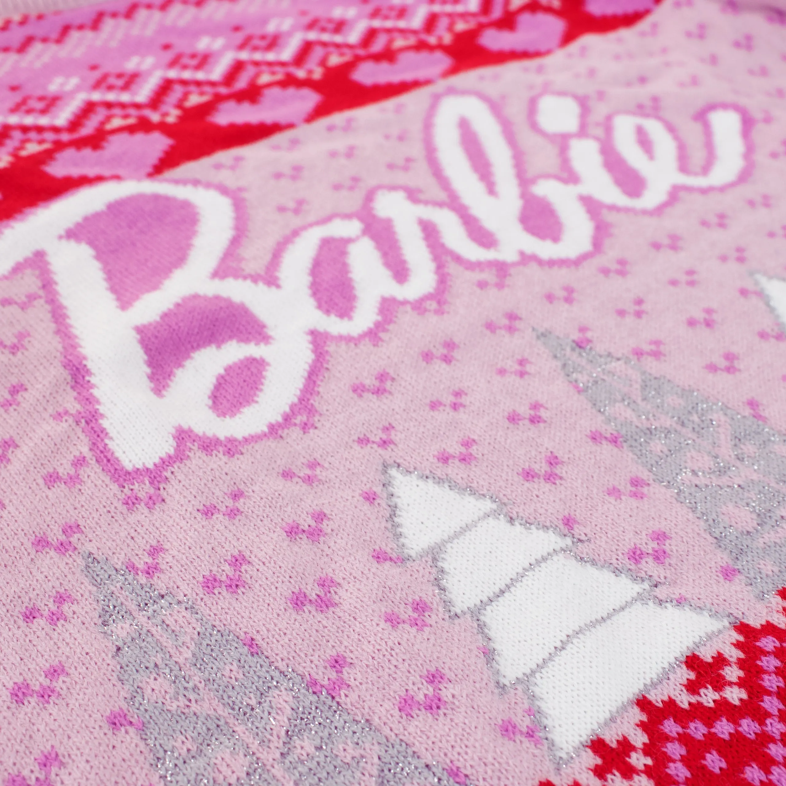 Girls Barbie Christmas Jumper